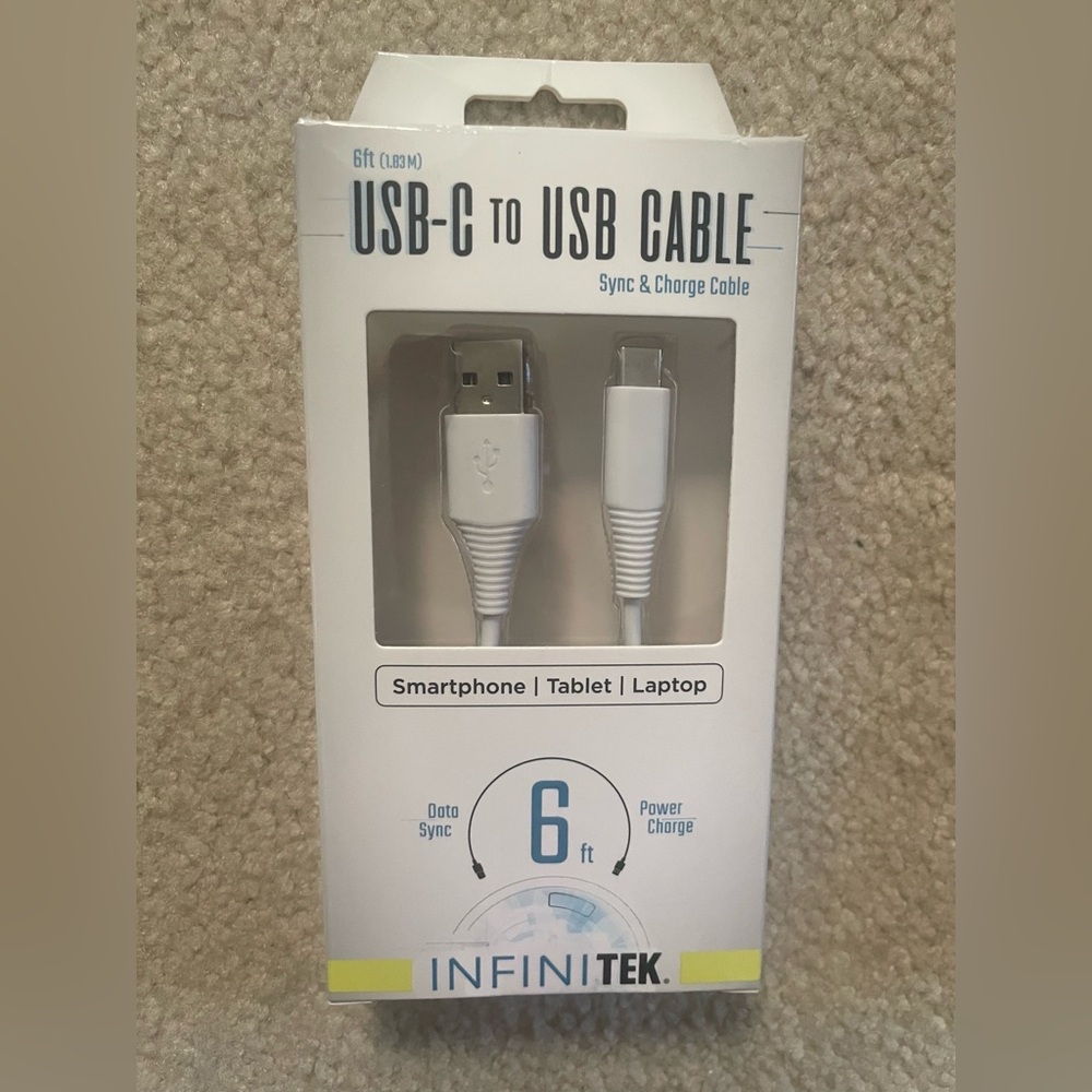 USB-C to USB Cable - White